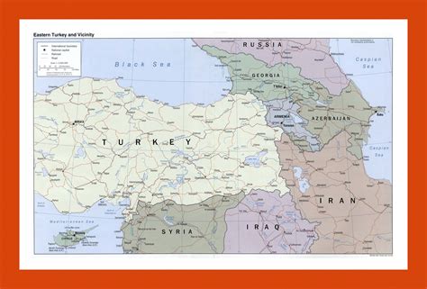 Political Map Of Eastern Turkey And Vicinity 2002 Maps Of Turkey