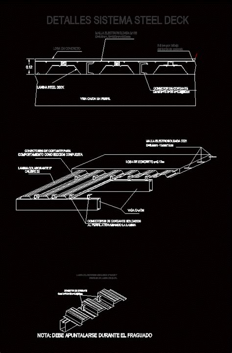 Detalle De Losa En Steel Deck En AutoCAD Librería CAD