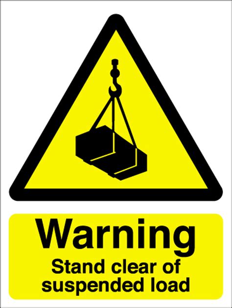 Warning Stand Clear Of Suspended Load Sign Signs 2 Safety