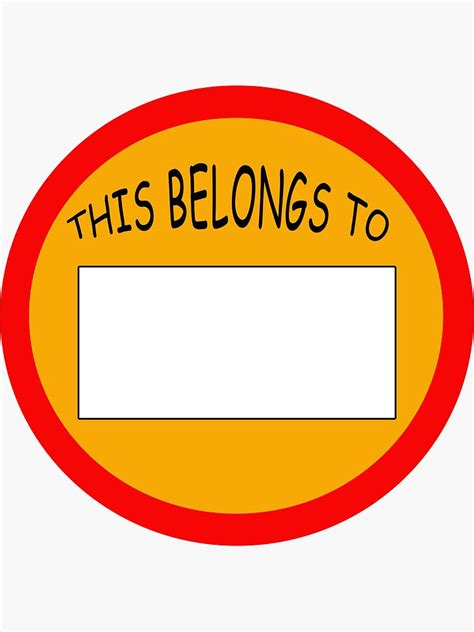 This Belongs To Sticker Sticker For Sale By Artfactory5 Redbubble
