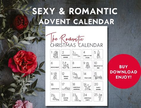 sexy romantic advent calendar for couples sex challenge printable sex game etsy