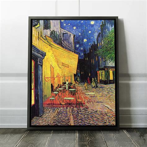 Vincent Van Gogh Cafe Terrace At Night Framed Etsy