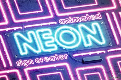 Creativemarket Neon Animated Sign Creator 5338598 Gfxtra