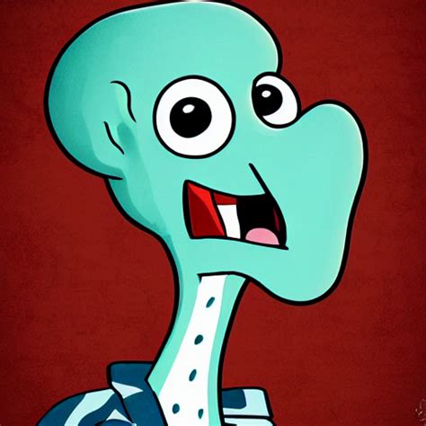 Prompthunt Handsome Squidward Portrait Cartoon Network Detailed Style Big Eyes Big Smile
