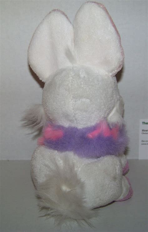 Neopets Cybunny Baby White And Poka Dots Plush Stuffed Toy