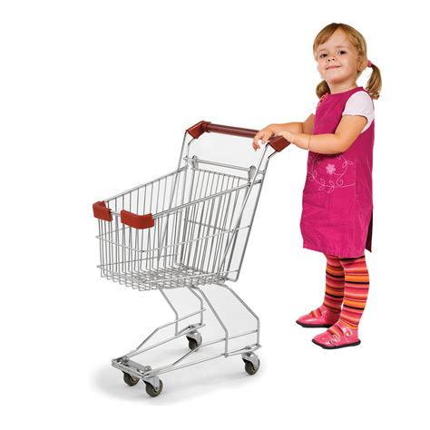 Realistic Child Sized Metal Grocery Shopping Cart