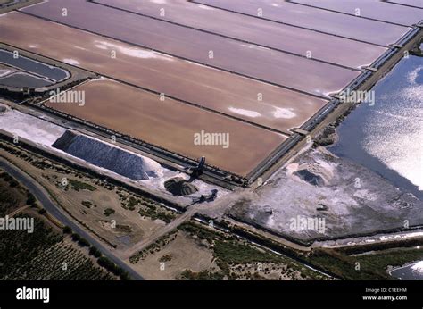 France Aude Salt Marshes Of Gruissan Aerial View Stock Photo Alamy