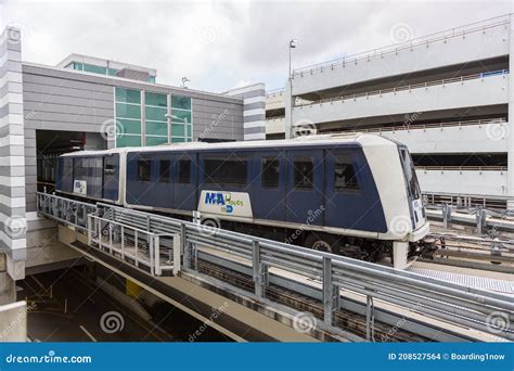 Mia People Mover Shuttle At Miami Airport In Florida Editorial Stock