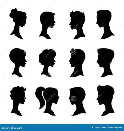 Female Face Side Profile Silhouette Silhouette Of Female Head Woman
