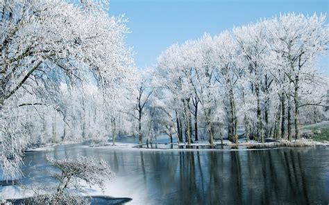 Winter Snow Mountains Lakes Trees Roads Hd Wallpapers 1