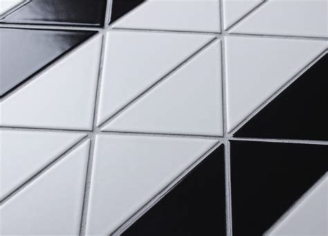 4 Railroad Pattern Black White Matte Porcelain Geometric Tile Ant