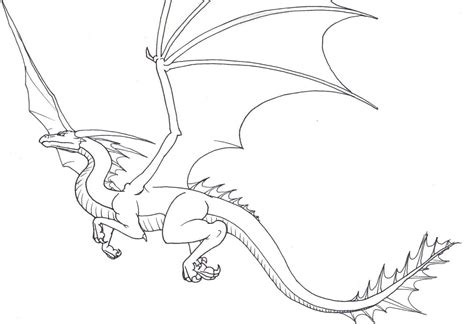 How To Draw A Easy Dragon Flying