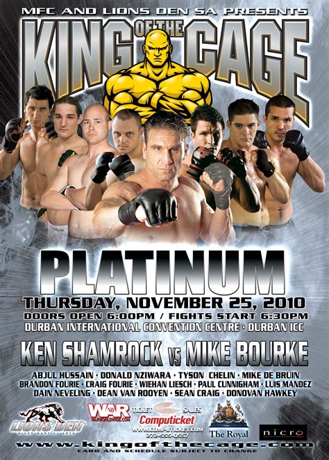 International Platinum Mma Fight With World Champion Ken Shamrock