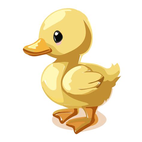 Duck And Duckling Cute Baby Duck Walking In Row Cartoon Illustration