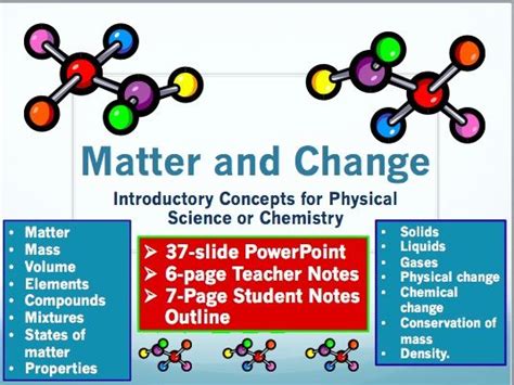 Matter And Change Powerpoint And Notes Printable And Digital Distance