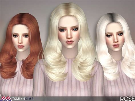 The Sims Resource Rose Hair 43 By Tsminhsims Sims 4 Hairs Sims