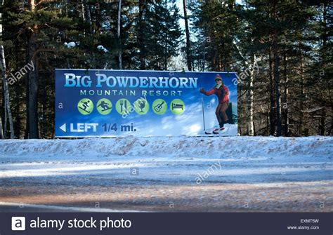 Roadside Billboard Advertising Big Powderhorn Mountain Resort Ski Area