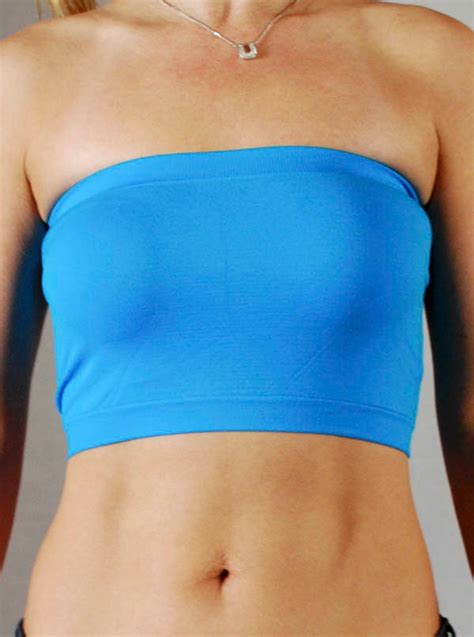 Seamless Strapless Crop Tube Top Spandex Dancer 1 Size Fits Most Sexy