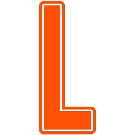 Giant Orange L Letter Outdoor Sign 30in Party City