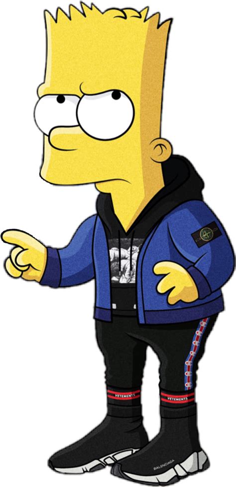Download Bart Character Fictional Hypebeast Gucci Yellow Simpson Hq Png