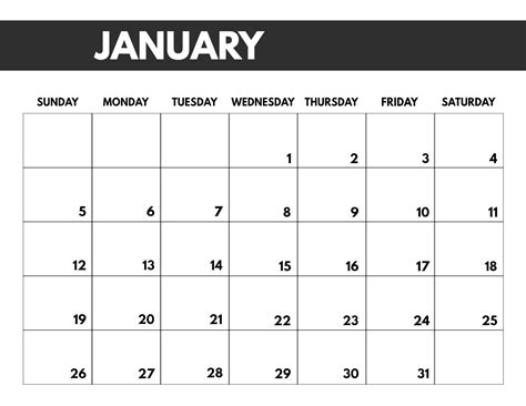 Free Bold Large Numbers Calendars Example Calendar Printable