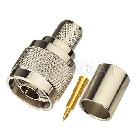 High Precision Ohm N Plug Male RF Coaxial Connector Straight Crimp For LMR RG Cable