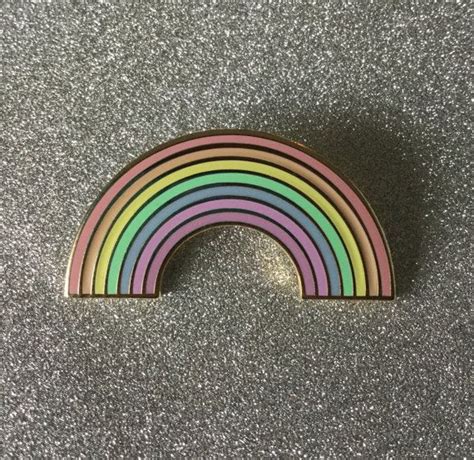 Pastel Rainbow Enamel Pin Rainbow Lapel Pin Rainbow Hard Etsy