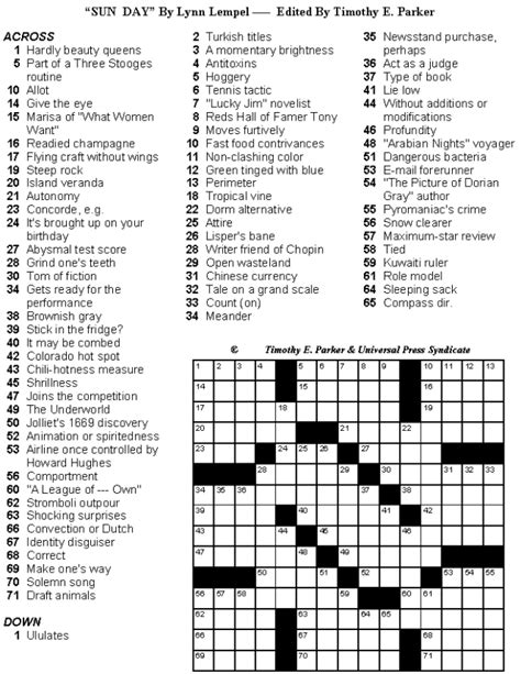 Usa today crossword puzzles hard halloween crossword puzzlecrosswords. Medium Difficulty Crossword Puzzles with Lively Fill to Print and Solve: Crossword Puzzles to ...