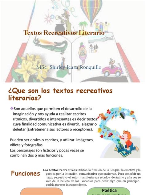 Textos Literarios Recreativos Pdf Poesía Las Artes