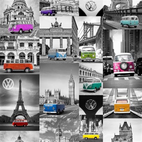 Muriva Vw City Campers Multi Wallpaper From Wallpaper Co Online Uk