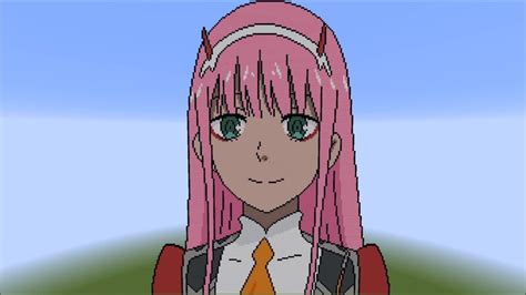 Anime Builds Zero Two Pixel Art Timelapse Darling In The Franxx