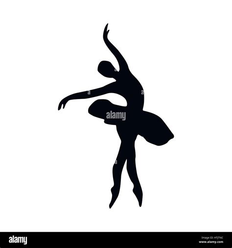 Ballerina Silhouette Black Stock Vector Image And Art Alamy