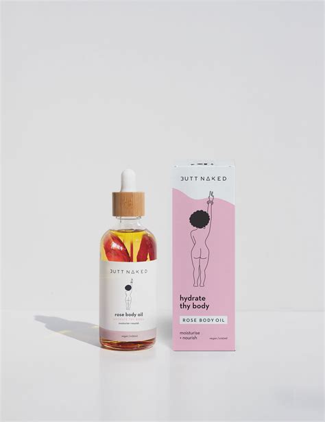 Buy Vegan Rose Body Oil Butt Naked Skinfood