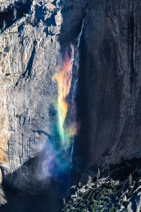 Incredible Rainbow Waterfall Appears In California In