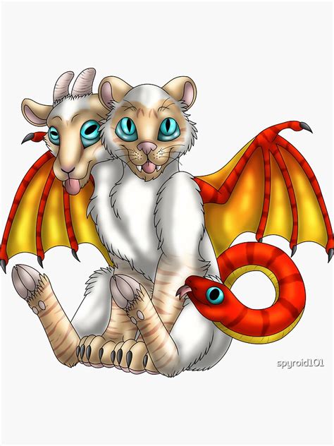 Chimera Cubs Red Lynx Point Sticker For Sale By Spyroid101 Redbubble