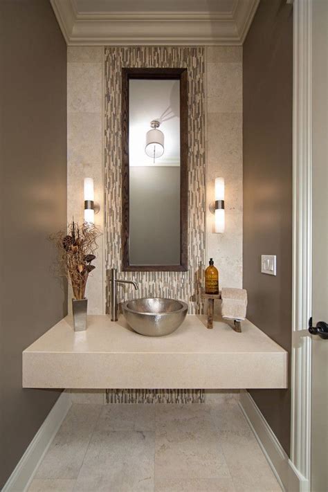 Stainless Steel Bowls Powder Room Contemporary With Accent