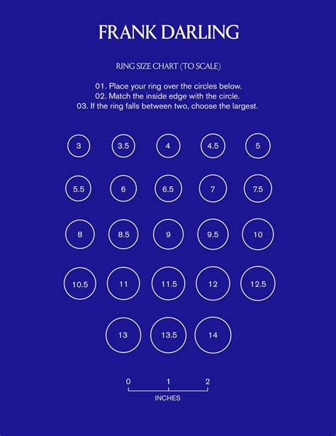 Ring Size Chart Printable Womens