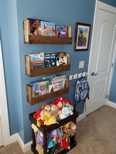 Kids Room Wall Hanging Book Shelves Nursery Book Shelves Set Etsy