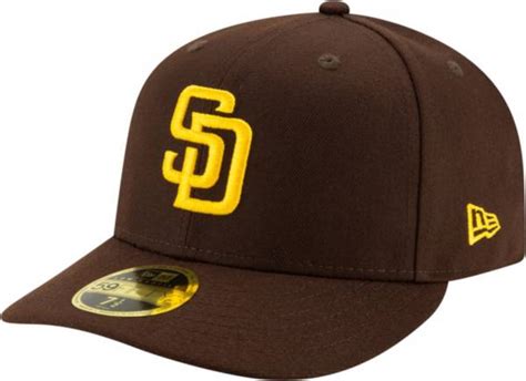 New Era Mens San Diego Padres Brown 59fifty Low Crown Fitted Hat