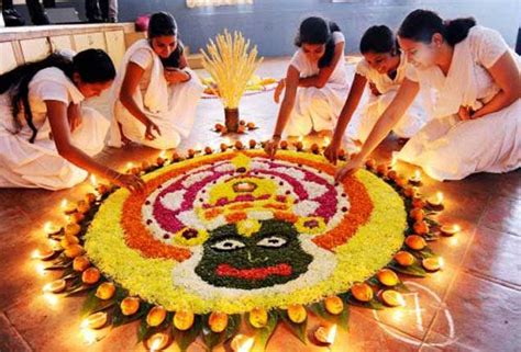 Onam Celebrations Onam Festival Kerala Traditional Rangoli Design