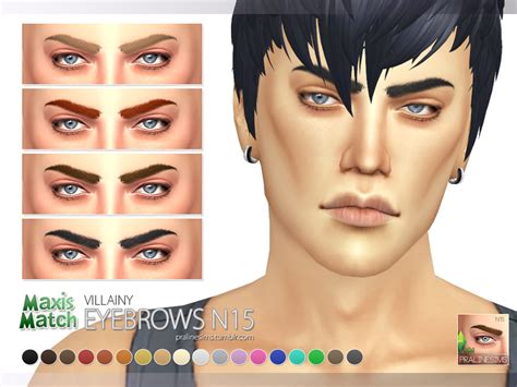 Sims 4 Ccs The Best Maxis Match Eyebrow Pack N01 By Pralinesims