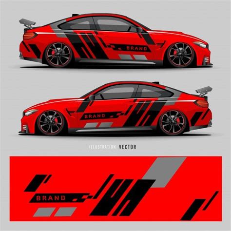 Premium Vector Car Decal Abstract Lines With Gray Background Design
