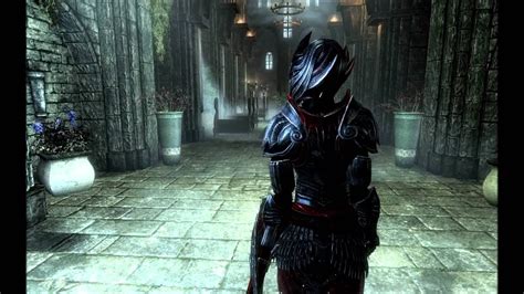 Black Elven Armor And Weapons Texture Repaint For Skyrim Pc