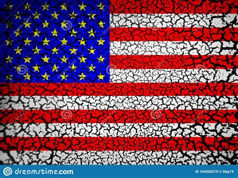Closeup Of Grunge American Flag Stock Image Image Of Background
