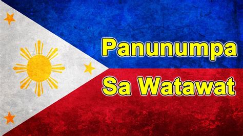 Panunumpa Sa Watawat Ng Pilipinas Male Version Youtube