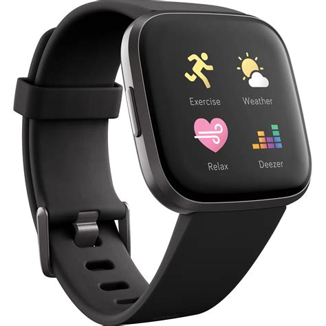 Fitbit Versa 2 Health And Fitness Smartwatch Fb507bkbk Bandh Photo