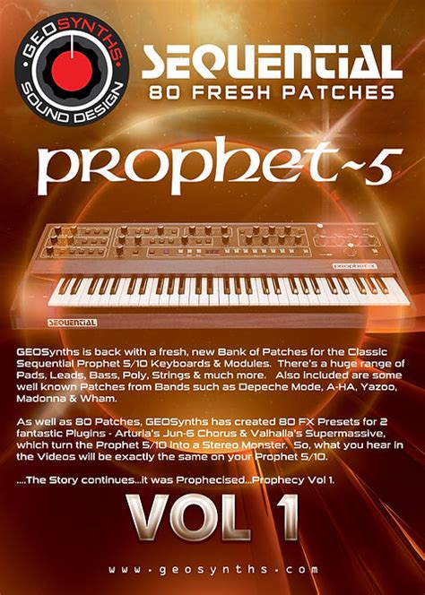 Sequential Prophet 5 Synth Patches Synth Presets Geosynths