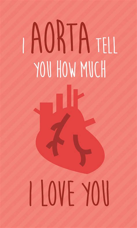 funny medical valentine s day card printable download i aorta tell you how much i love you great