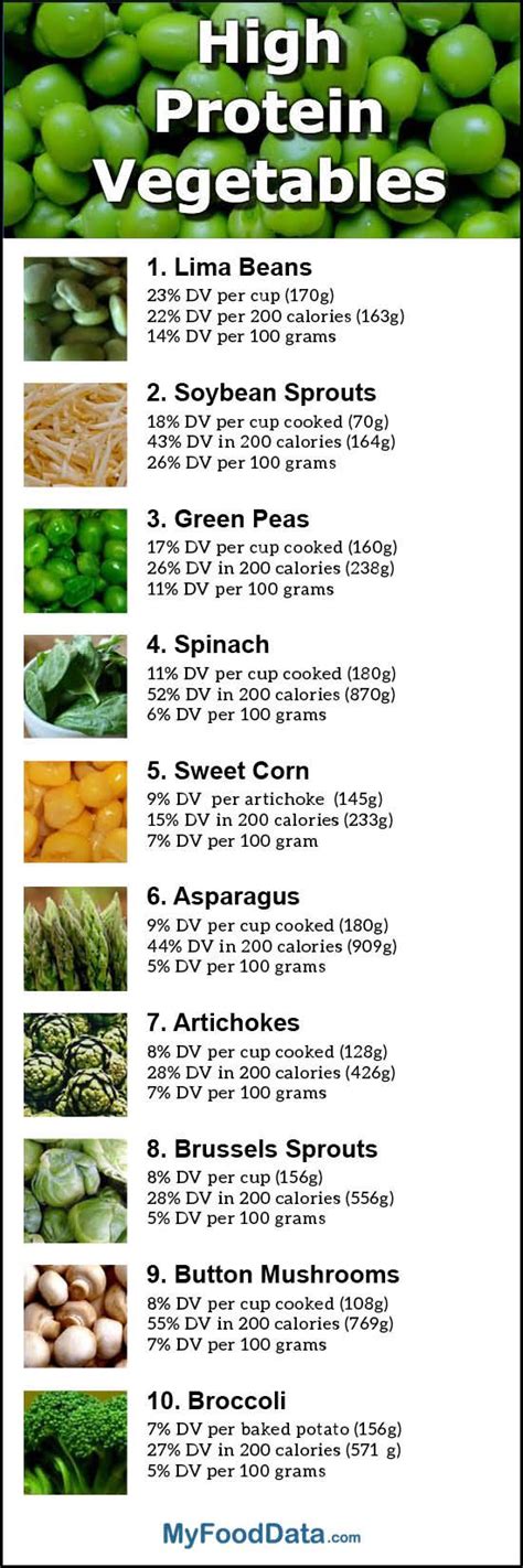 Top 10 Vegetables Highest In Protein Vegetarian High Protein Vegetables Food Protein