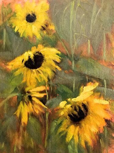 Daily Paintworks Sunflowers Original Fine Art For Sale Betty